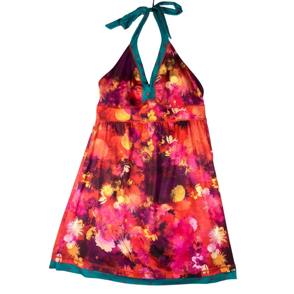 The‎ North Face Halter Dress Multicolor Floral Polka Dot Outdoor Gorpcore Summer